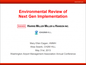 Washington airport management conference, environmental review, NEPA, HMMH, presentation, nextgen