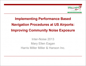 PBN, performance based navigation, US airports, improve community noise exposure