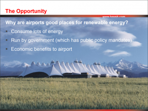 renewable energy, renewable energy airports, HMMH, presentation, renewable energy and airports