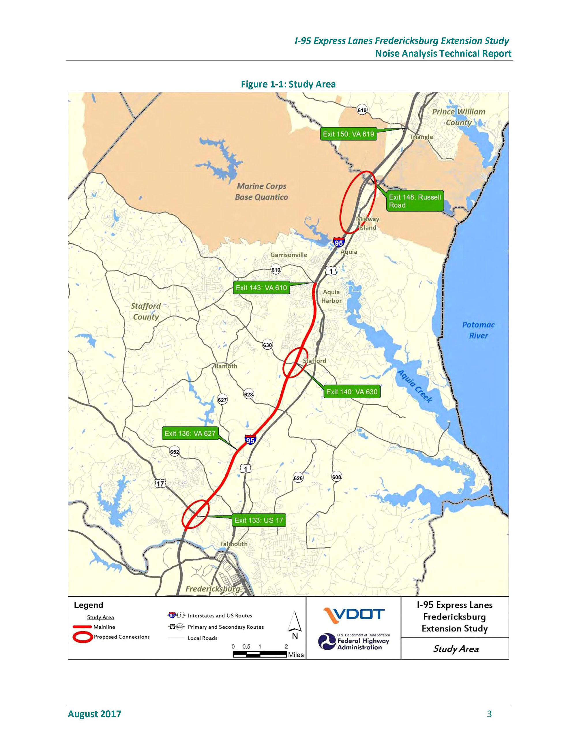 VDOT I-95 Express Lane Fredericksburg Extension Revised Environmental Assessment