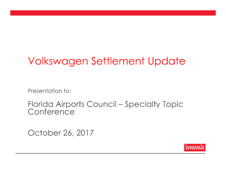 Volkswagen Settlement Update HMMH Insights